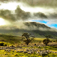 Buy canvas prints of Ingleborough in the morning mist by Jim Day