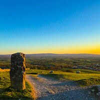 Buy canvas prints of Sunset over Ingleton by Jim Day