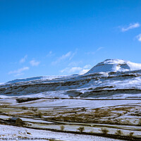 Buy canvas prints of Snow Covered Ingleborough  by Jim Day