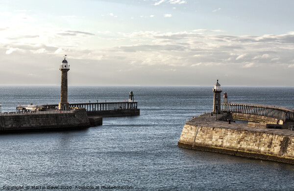 Whitby Harbour Entrance Picture Board by Martin Davis