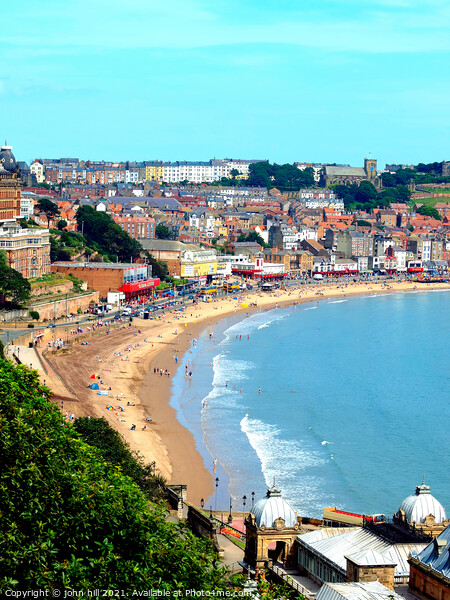  portrait of Scarborough in Yorkshire, UK. Picture Board by john hill