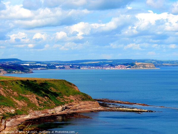 Coastline at Scarborough in Yorkshire. Picture Board by john hill
