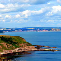 Buy canvas prints of Coastline at Scarborough in Yorkshire. by john hill