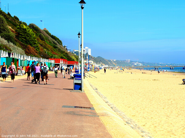Bournemouth beach and promenade. Picture Board by john hill