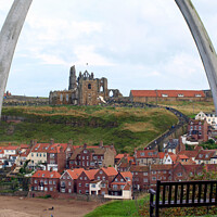 Buy canvas prints of Whitby whale bone arch. by john hill