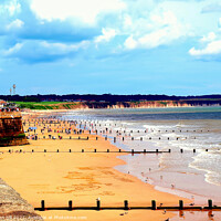 Buy canvas prints of North beach at Bridlington in North Yorkshire. by john hill