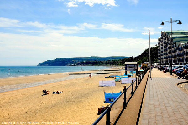 The bay promenade at Sandown on the Isle of Wight, UK. Picture Board by john hill