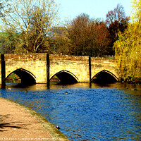 Buy canvas prints of Bakewell bridge in Derbyshire; by john hill
