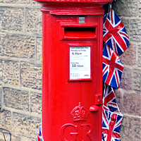 Buy canvas prints of British red post box by john hill