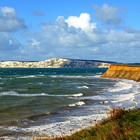 Buy canvas prints of Windy Compton bay on the Isle of Wight by john hill