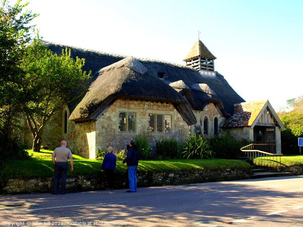 Thatched church at Freshwater on the Isle of Wight Picture Board by john hill