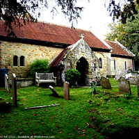 Buy canvas prints of 1070 AD St.Boniface church at Bonchurch on the Isle of Wight. by john hill