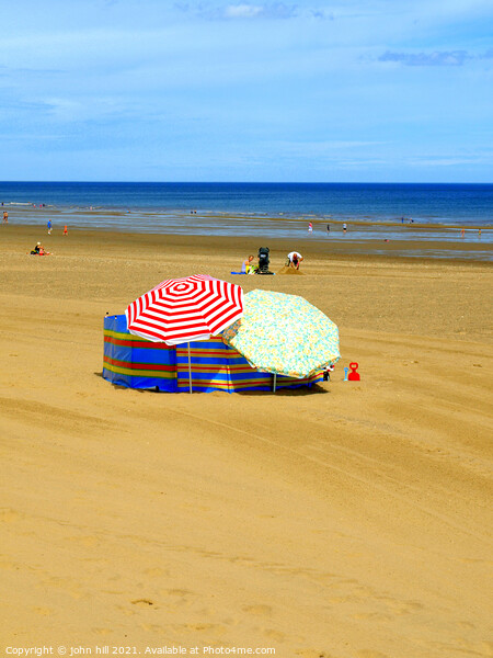 Parasol party at Mablethorpe in Lincolnshire Picture Board by john hill