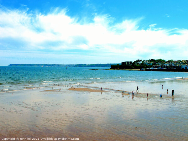 Beach at Low Tide at Paignton in Devon. Picture Board by john hill