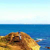 Buy canvas prints of View of the Isle of Wight from Peveril Point, Dorset. UK. by john hill