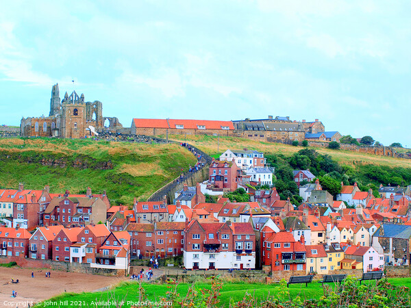 Old Town of Whitby in North Yorkshire Picture Board by john hill