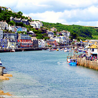 Buy canvas prints of Looe at Cornwall in England, UK. by john hill