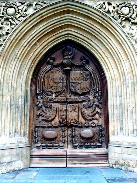 The West door of Bath Abbey at Bath. Picture Board by john hill