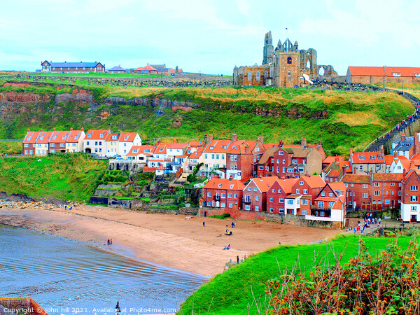 Old Whitby at North Yorkshire in England. Picture Board by john hill