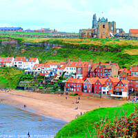 Buy canvas prints of Old Whitby at North Yorkshire in England. by john hill