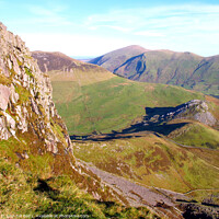 Buy canvas prints of Y Garn (Nantlle Ridge) and Moel Eilio in Wales by john hill