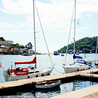 Buy canvas prints of River Dart estuary from Dartmouth. by john hill