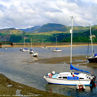 Buy canvas prints of Barmouth and Cader Idris in Wales. by john hill