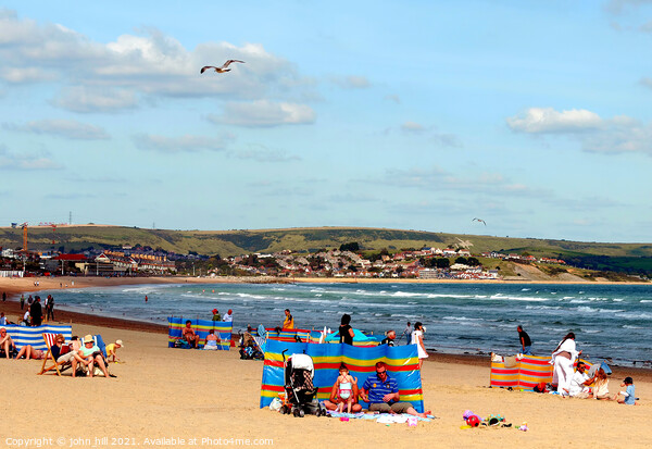 Swanage beach and bay in Dorset. Picture Board by john hill