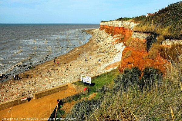 Coast erosion at Hunstanton in Norfolk. Picture Board by john hill