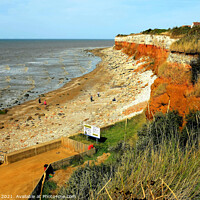 Buy canvas prints of Coast erosion at Hunstanton in Norfolk. by john hill