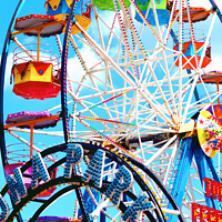Buy canvas prints of Luna Park funfair in Scarborough by john hill