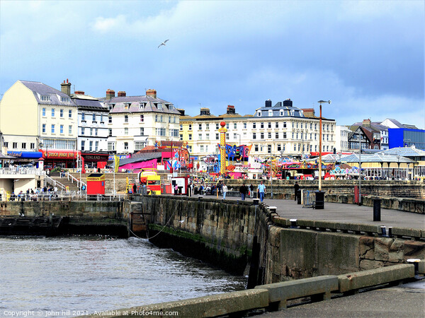 Fun Fair on the harbor at Bridlington, Yorkshire, UK. Picture Board by john hill