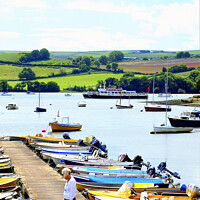 Buy canvas prints of Boating on the river Dart by john hill