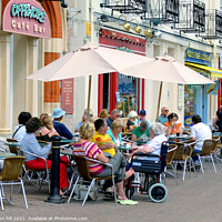 Buy canvas prints of  cafe culture at Torquay in Devon. by john hill