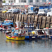 Buy canvas prints of Quayside at Brixham in Devon, UK. by john hill