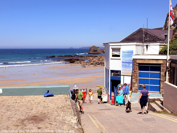 Slipway at St. Agnes in Cornwall, UK. Picture Board by john hill