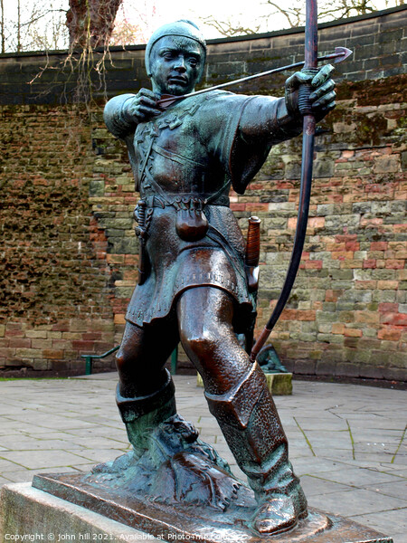 Robin Hood statue at Nottingham Picture Board by john hill