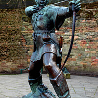 Buy canvas prints of Robin Hood statue at Nottingham by john hill