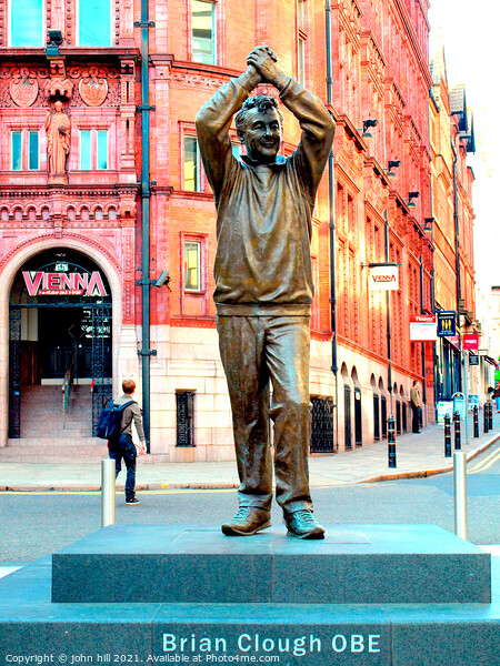 Brian Clough statue at Nottingham Picture Board by john hill