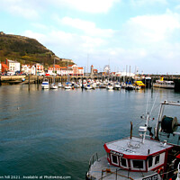 Buy canvas prints of The Harbour, Scarborough, Yorkshire. by john hill