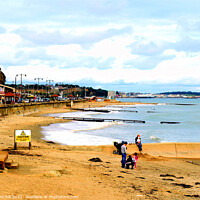 Buy canvas prints of Shanklin beach on the Isle of Wight, UK. by john hill