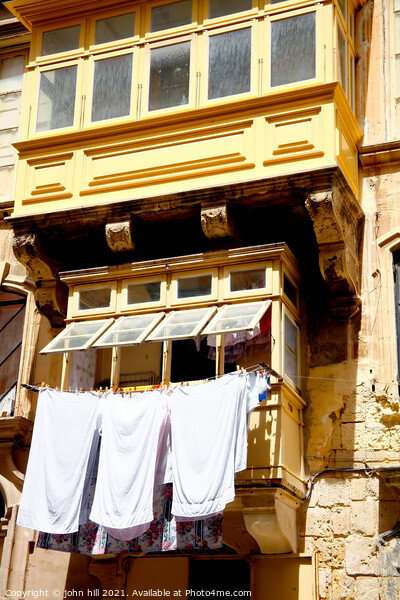 Washing Line, Malta. Picture Board by john hill