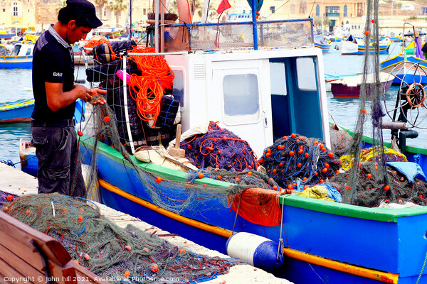 Maltese Fisherman. Picture Board by john hill