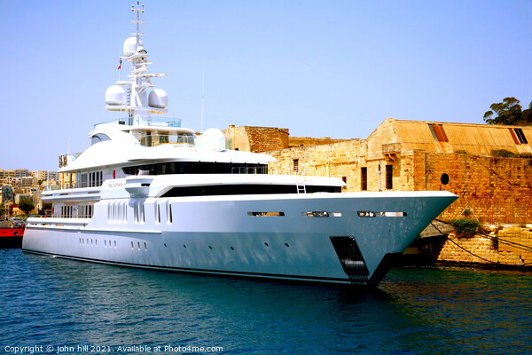 Super yacht at Valletta in Malta. Picture Board by john hill