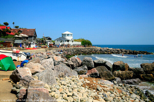 Flood protection at Steephill cove on the Isle of Wight Picture Board by john hill
