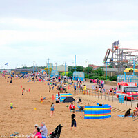 Buy canvas prints of Skegness seaside in Lincolnshire, UK. by john hill