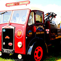 Buy canvas prints of Vintage Albion breakdown truck by john hill