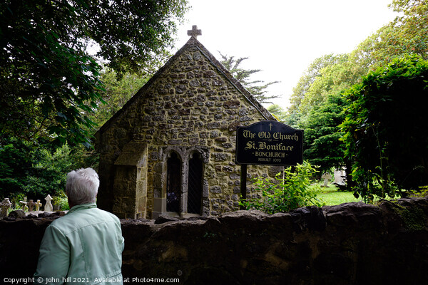 St. Boniface old church at Bonchurch, Isle of Wight. Picture Board by john hill