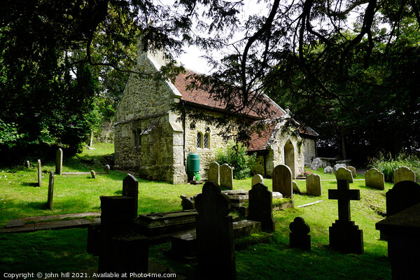 The ancient church at Bonchurch on the Isle of Wight. Picture Board by john hill