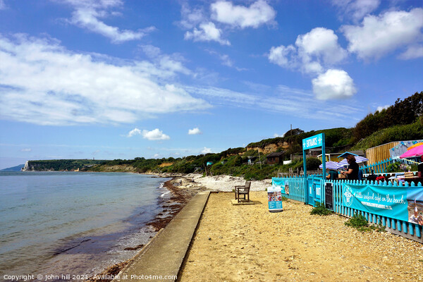 Beach hut cafe at Foreland on th Isle of Wight. Picture Board by john hill